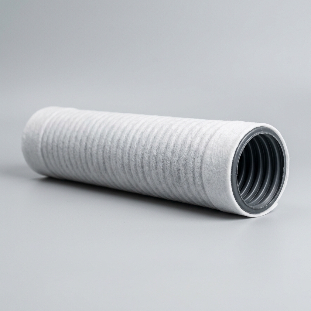 PVC Geotekstil Delikli Drenaj Borusu